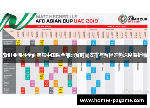 紧盯亚洲杯全面聚焦中国队全部比赛时间安排与赛程走势深度解析稿